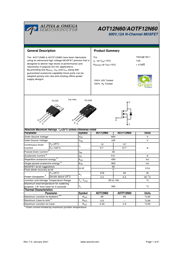 AOTF12N60