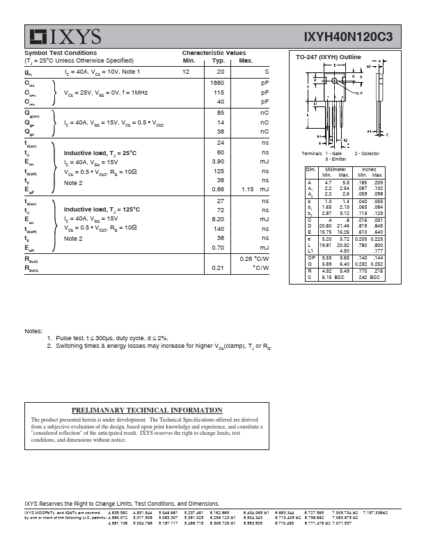 IXYH40N120C3