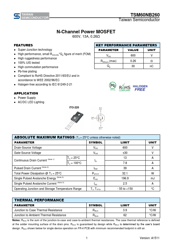 TSM60NB260