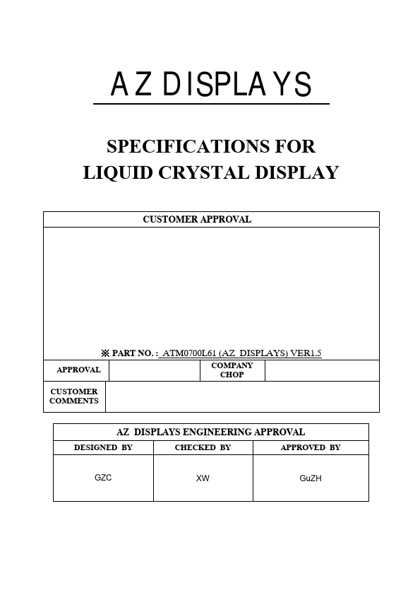 ATM0700L61 Datasheet Preview