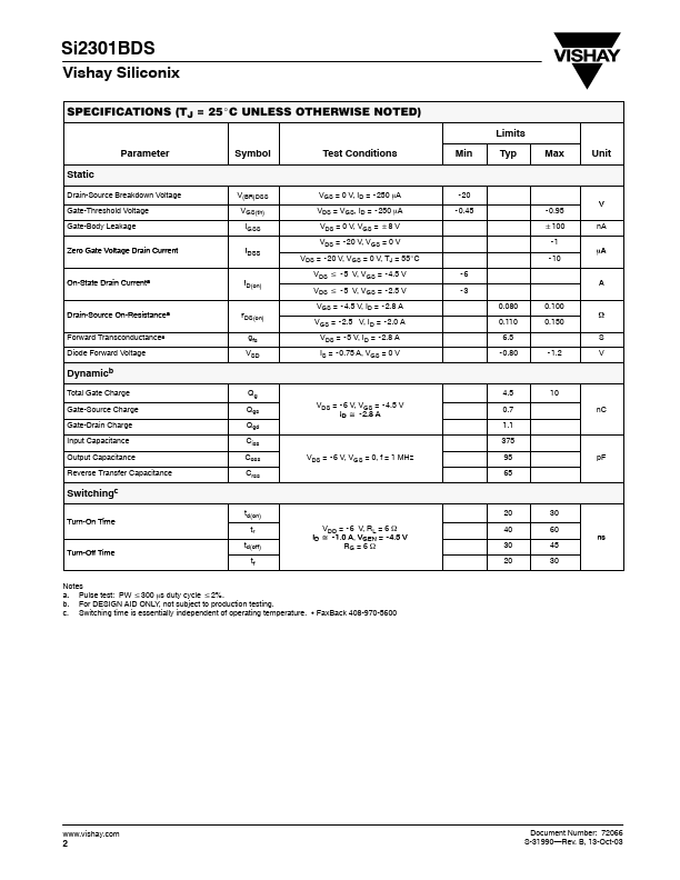 Si2301BD