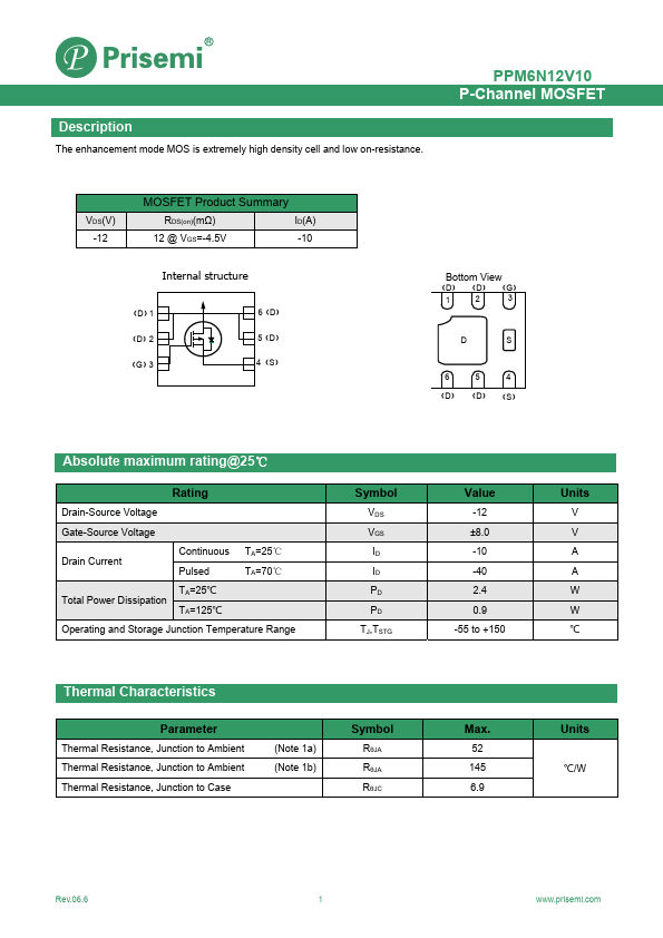 PPM6N12V10 Datasheet Preview