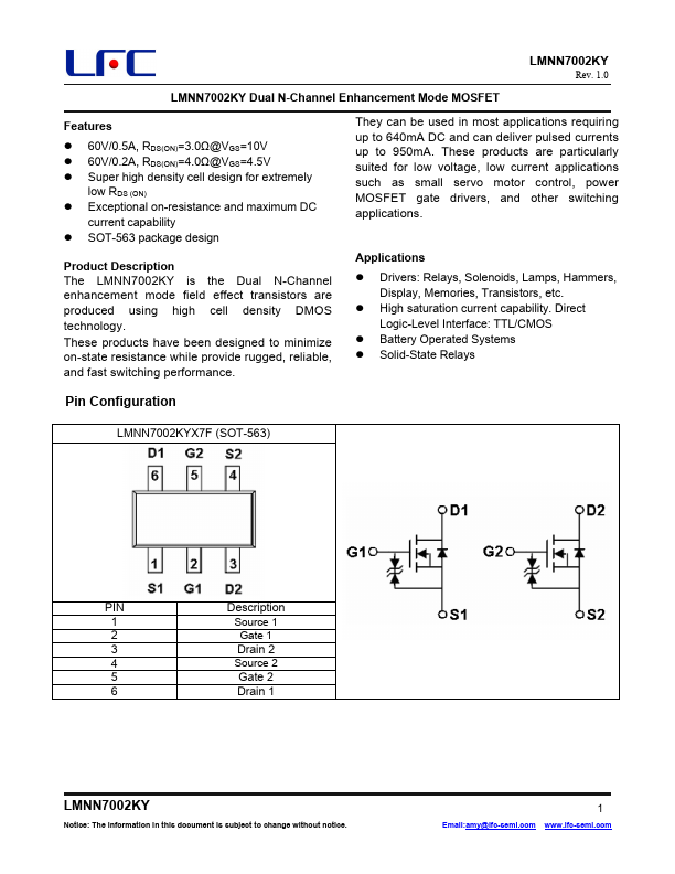 LMNN7002KY Datasheet Preview