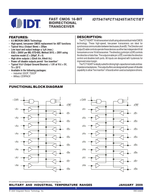 IDT74FCT16245CT