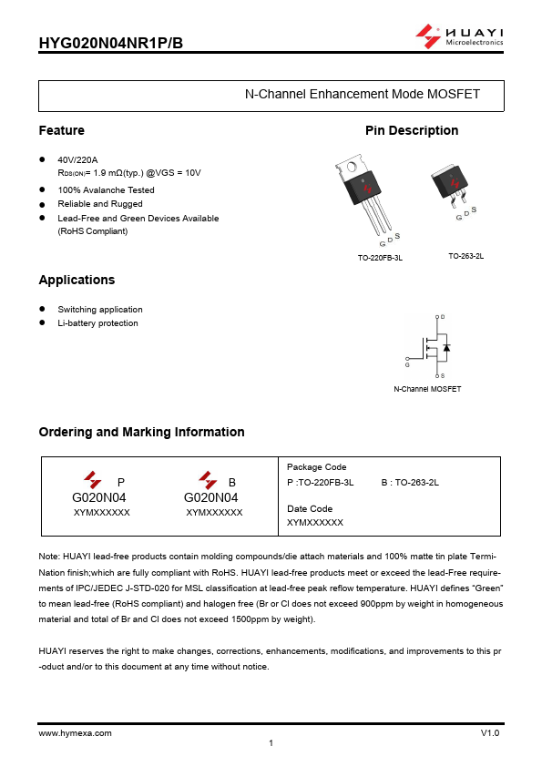 HYG020N04NR1P Datasheet Preview