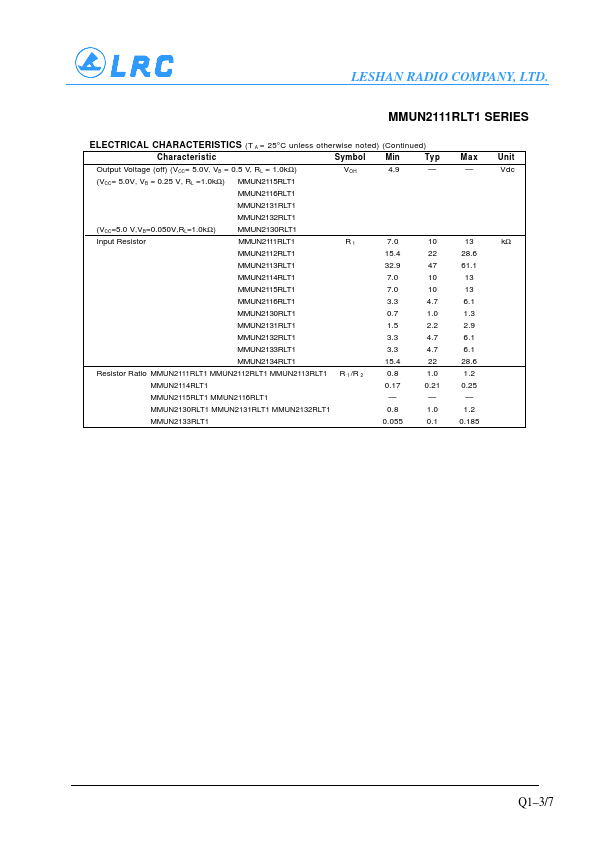 MMUN2111RLT1