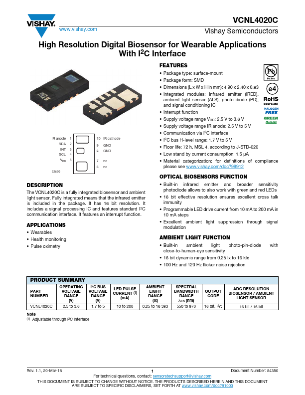 VCNL4020C