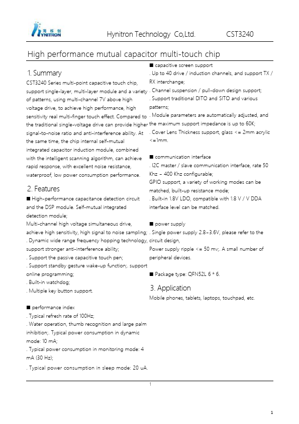 CST3240 Datasheet Preview