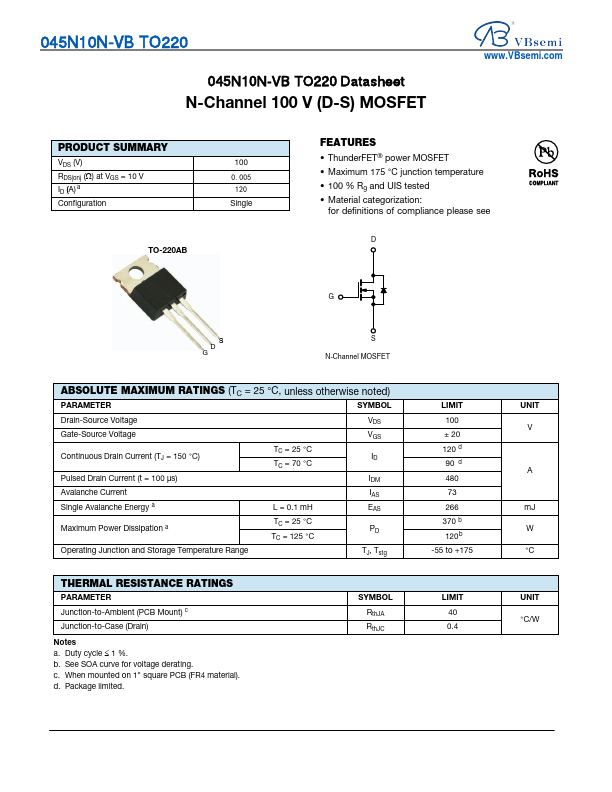 045N10N Datasheet Preview