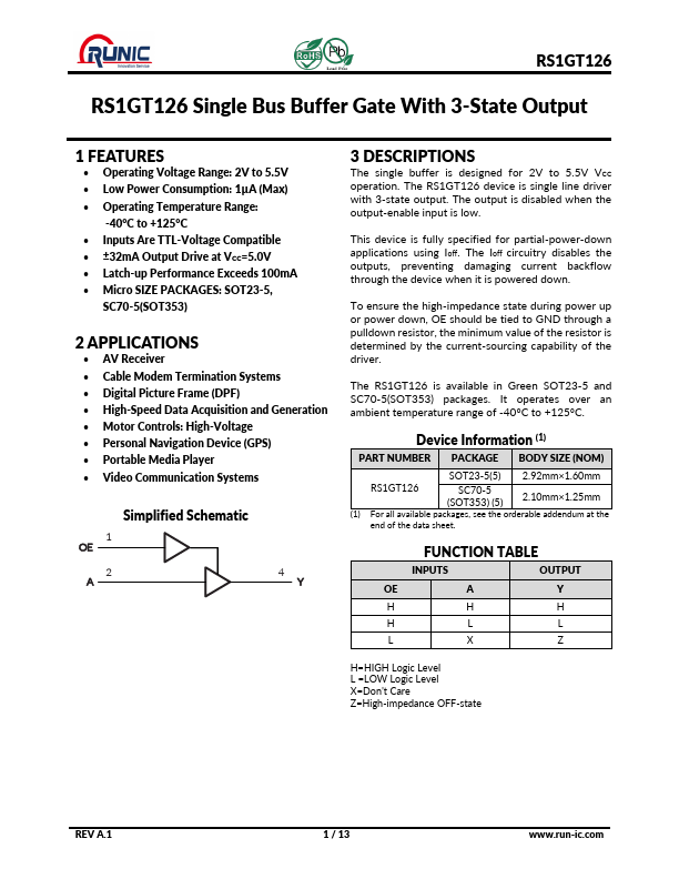 RS1GT126 Datasheet Preview
