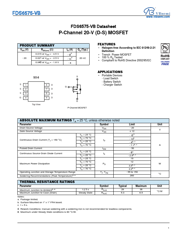 FDS6575 Datasheet Preview