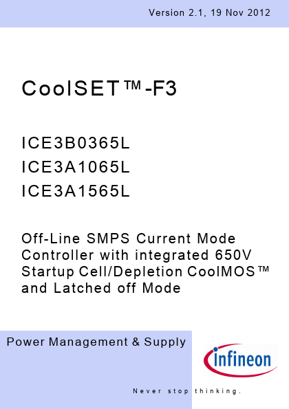 ICE3B0365L Datasheet Preview