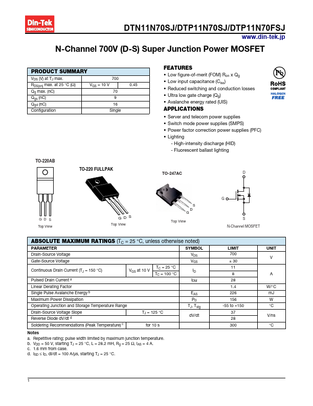 DTP11N70SJ