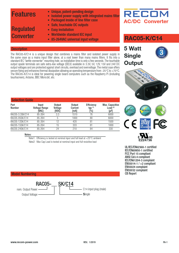 RAC05-12SK-C14