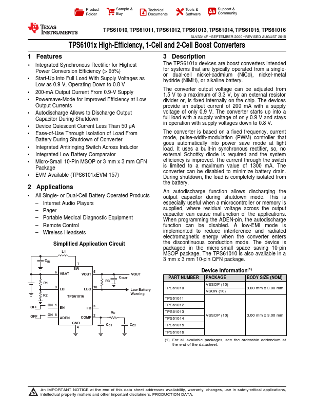 TPS61015