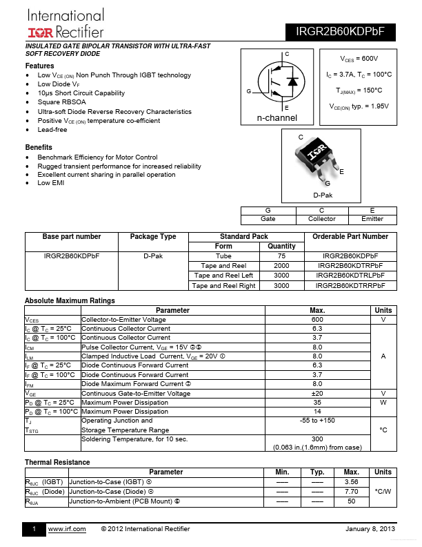 IRGR2B60KDPBF