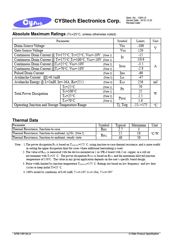 MTB115P10KJ3