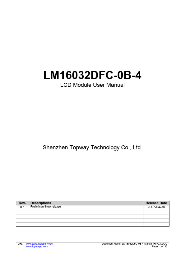 LM16032DFC-0B-4