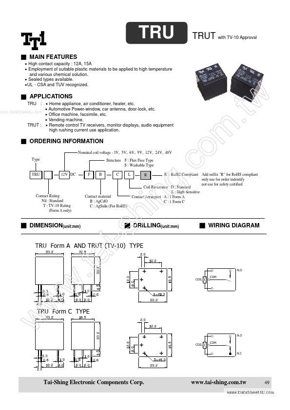 TRU-24VDC-xx-xx