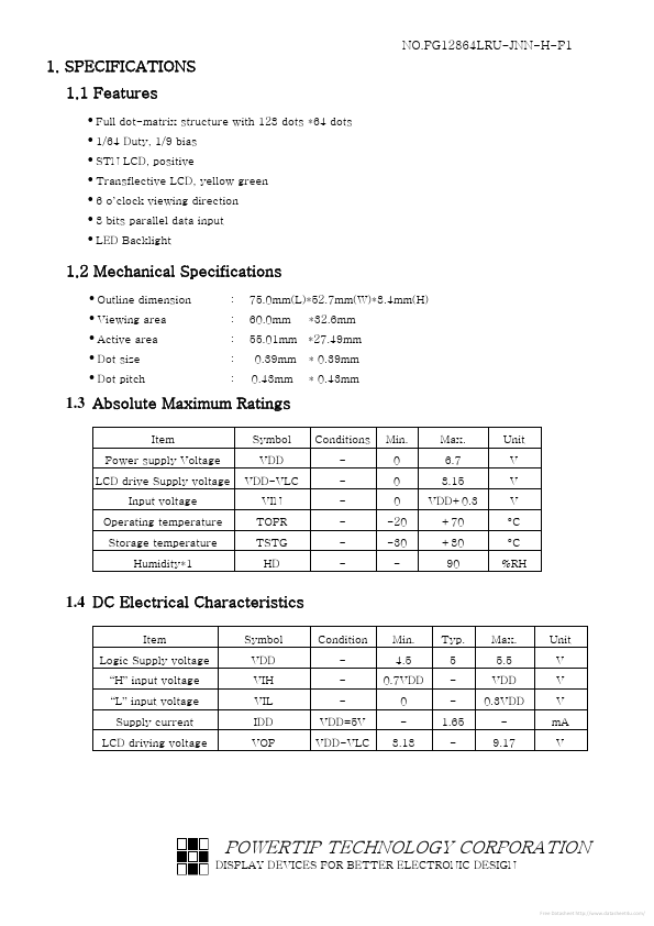 PG12864LRU-JNN-H-P1