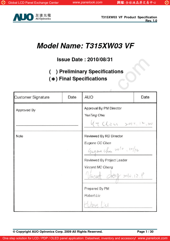 T315XW03-VF