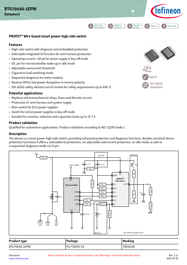 BTG7003A-1EPW Datasheet Preview