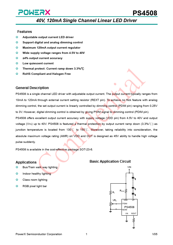 PS4508 Datasheet Preview