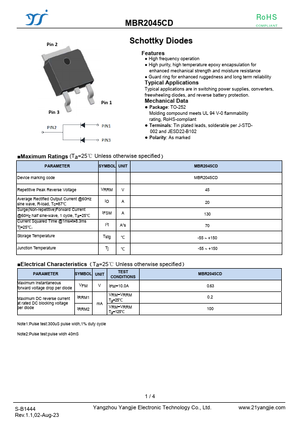 MBR2045CD Datasheet Preview