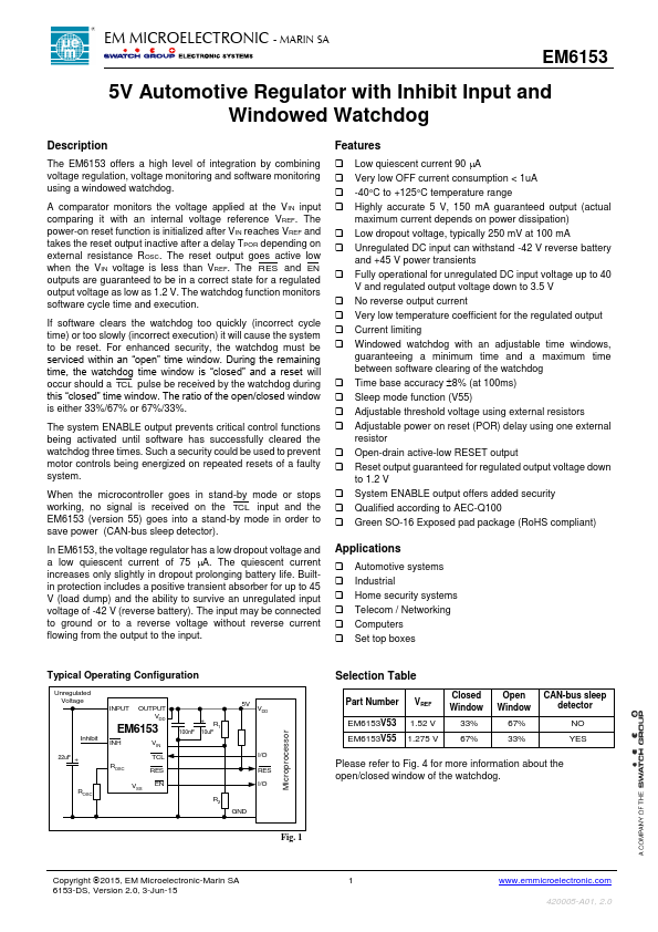 EM6153 Datasheet Preview