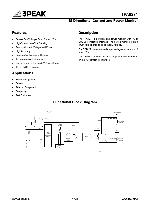 TPA6271 Datasheet Preview