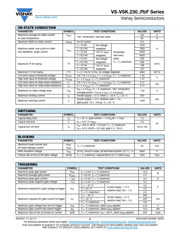 VS-VSKH230-04PBF