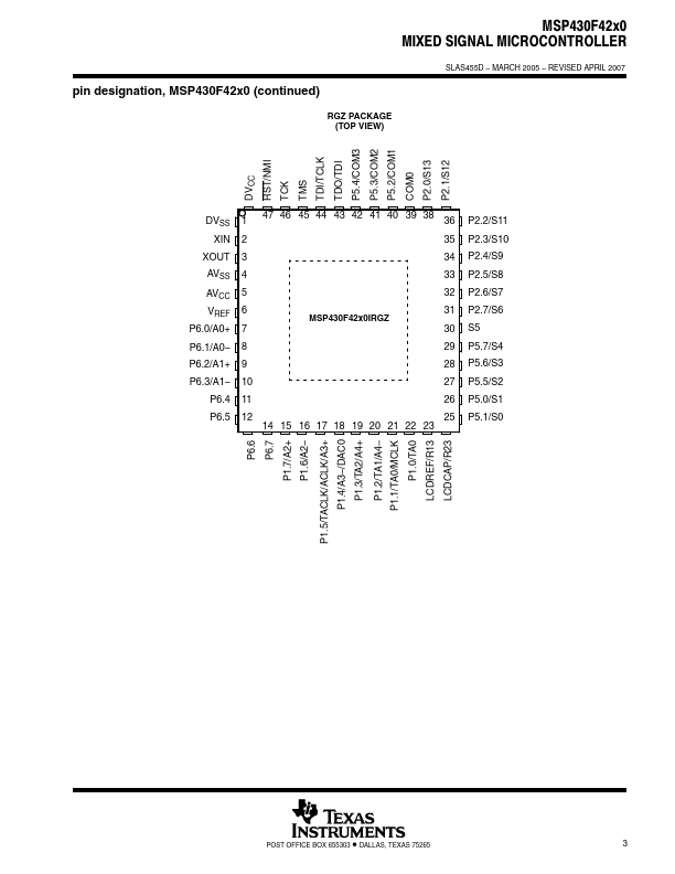 MSP430F4260