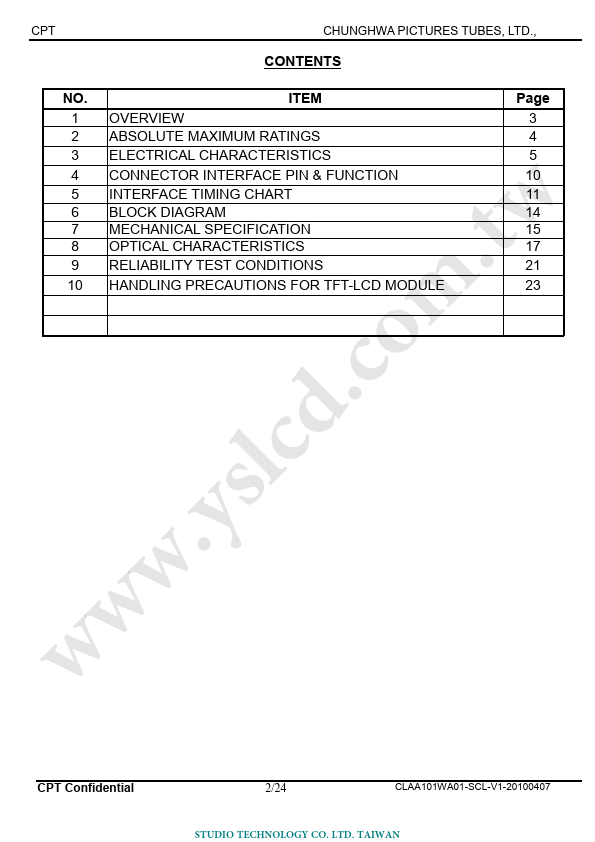 CLAA101WA01