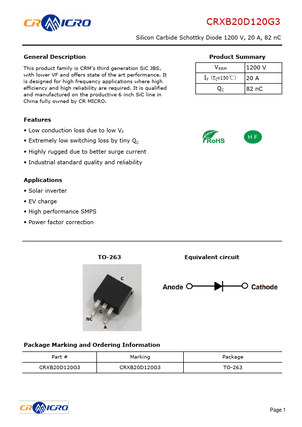 CRXB20D120G3 Datasheet Preview