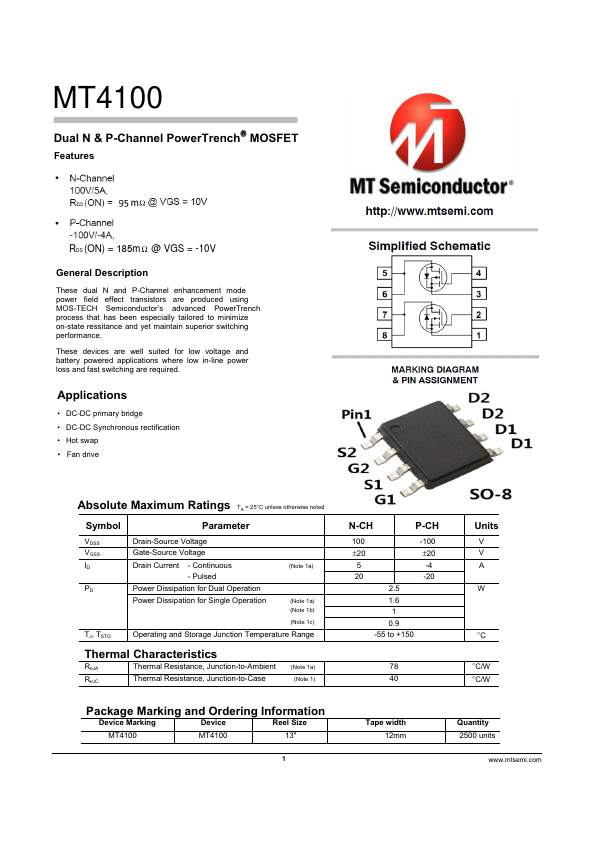 MT4100 Datasheet Preview