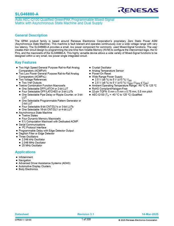 SLG46880-A Datasheet Preview