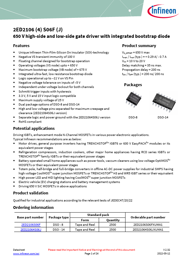 2ED2106S06F Datasheet Preview