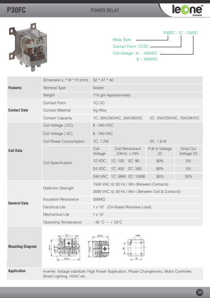 P30FC-2C-240VAC