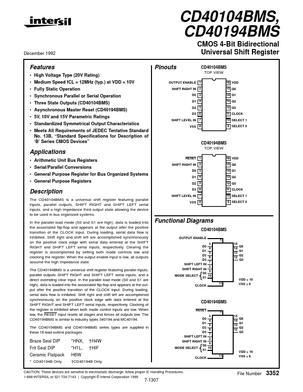 CD40104BMS