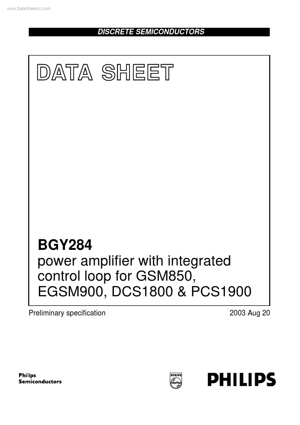 BGY284 Datasheet Preview