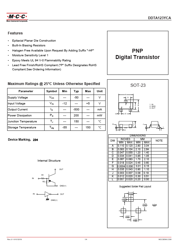 DDTA123YCA