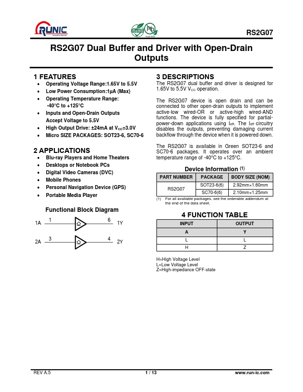 RS2G07 Datasheet Preview