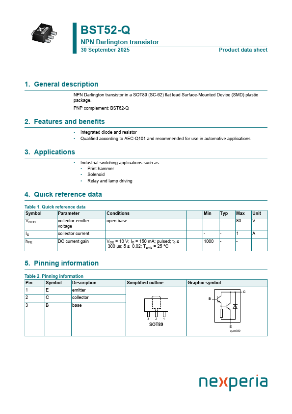 BST52-Q Datasheet Preview
