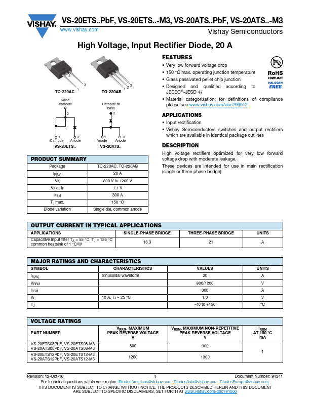 VS-20ETS12PbF