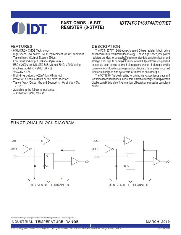 IDT74FCT16374AT