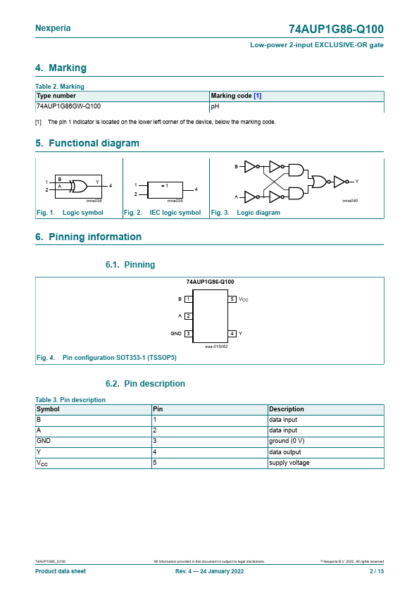 74AUP1G86-Q100