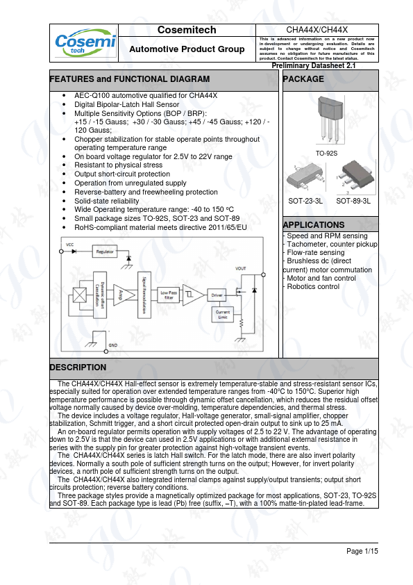 CHA442 Datasheet Preview