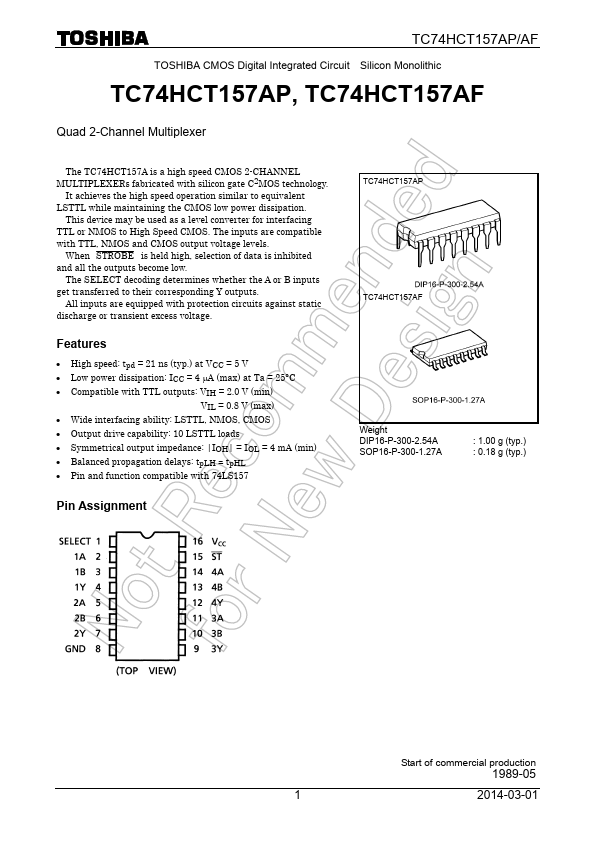 TC74HCT157AP