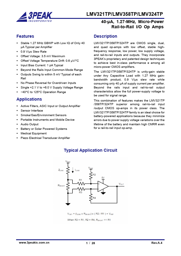 LMV358TP Datasheet Preview