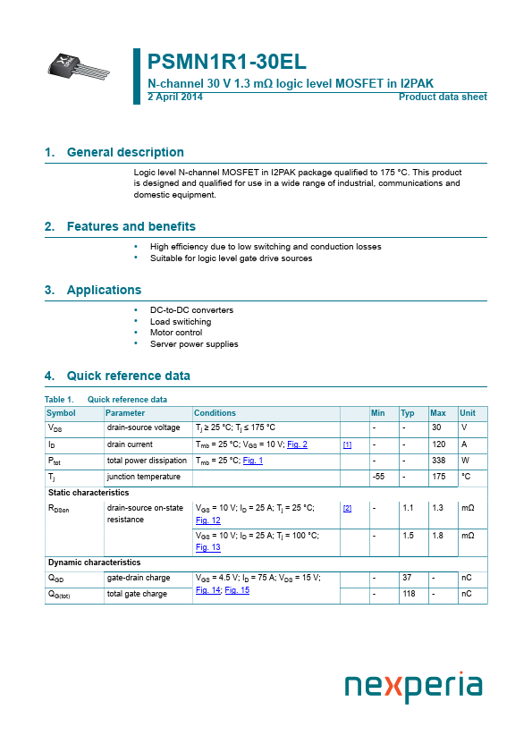 PSMN1R1-30EL